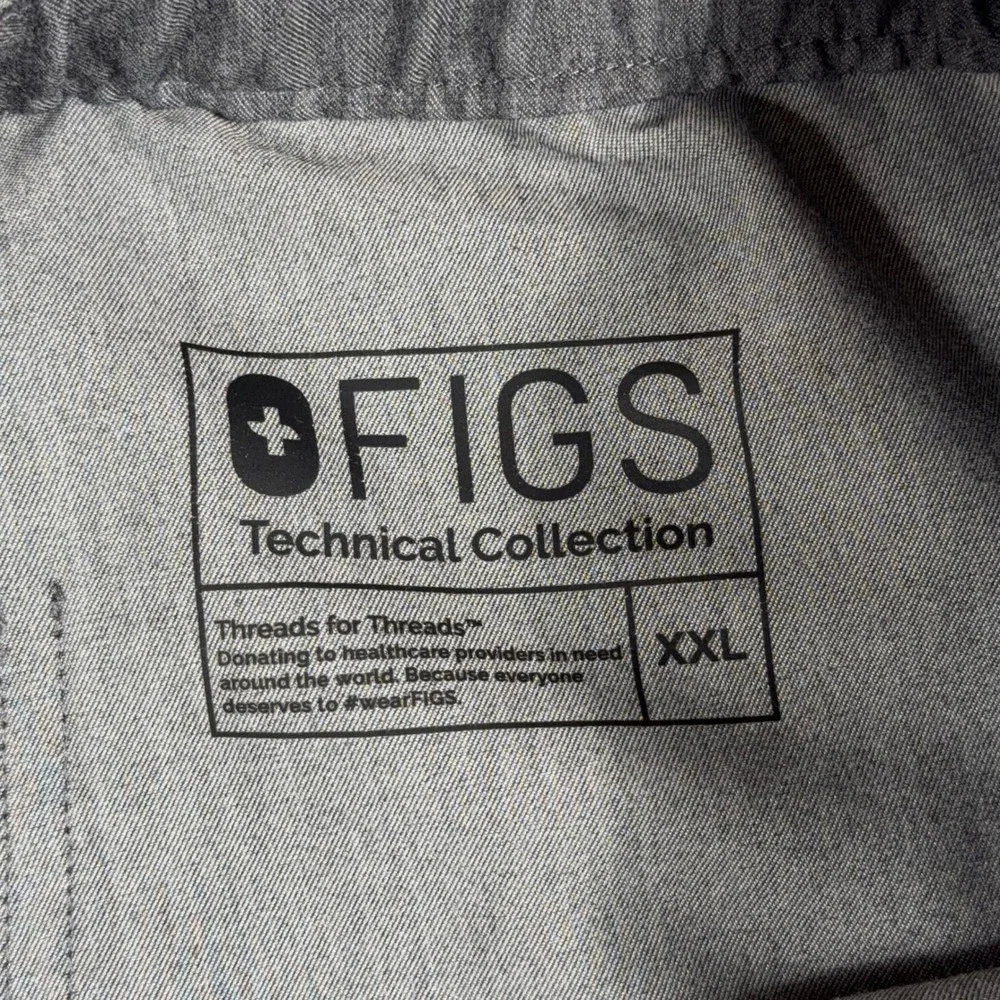 FIGS Men's Cairo Cargo Scrub Pants Technical Collection‎ XXL Heather Grey